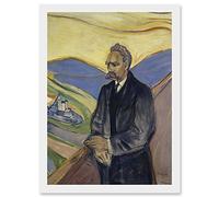 Artery8 Edvard Munch Friederich Nietzsche Painting A4 Artwork Framed Wall Art Print