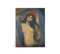 Artery8 Edvard Munch Madonna Canvas Wall Art Print 12X16: Expressive modern art reproduction, emotional focal piece for office, gallery wall, or bedroom