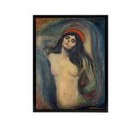 Artery8 Edvard Munch Madonna Framed Canvas Wall Art Print | Size: W18" x H24" Artery8 Multicolor W18" x H24"