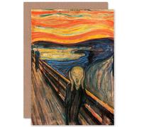 Wee Blue Coo Edvard Munch The Scream Old Master Painting Reproduction Sealed Greeting Card Plus Envelope Blank inside