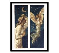 Artery8 Edward Burne Jones Framed Wall Art Cupid Flying Away From Psyche - A4 Size