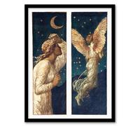 Artery8 Edward Burne Jones Framed Wall Art Cupid Flying Away From Psyche in Blue | Size: A3 Artery8 Blue A3
