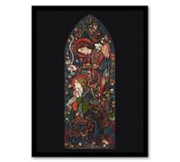 Artery8 Edward Burne Jones Framed Wall Art The Annunciation Stained Glass - A3 Size
