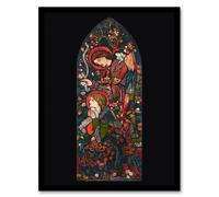 Artery8 Edward Burne Jones Framed Wall Art The Annunciation Stained Glass | Size: A3 Artery8 Multicolor A3