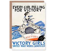 Artery8 Edward Penfield Art Card Every Girl Pulling for Victory