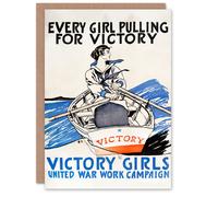 Artery8 Edward Penfield Art Card Every Girl Pulling for Victory