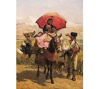 Artery8 Edwin Long On The Way Granada Travel Painting Art Print Canvas Premium Wall Decor Poster Mural