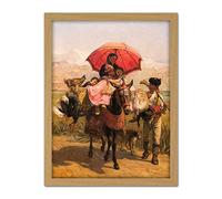 Artery8 Edwin Long On The Way Granada Travel Painting Artwork Framed Wall Art Print 18X24 Inch