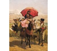 Artery8 Edwin Long On The Way Granada Travel Painting Unframed Wall Art Print Poster Home Decor Premium