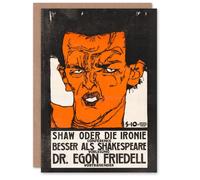 Artery8 Egon Schiele Art Card Shaw or Irony Conference Poster