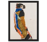Artery8 Egon Schiele Moa Dancer Artwork Framed Wall Art Print A4 in Black Artery8 Black