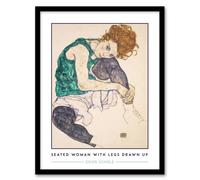 Artery8 Egon Schiele Seated Woman With Legs Drawn Up Living Room Artwork Framed Wall Art Print A4