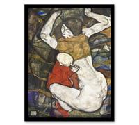 Artery8 Egon Schiele Young Mother Expressionist Painting Framed Wall Art Print Home Décor A3