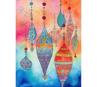 Artery8 Eid Lanterns Islam Folk Art Extra Large XL Wall Art Poster Print