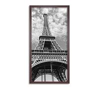 Artery8 Eiffel Tower Paris Looking Up Black White Framed Wall Art Print Long 25X12 Inch