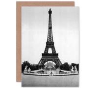 Artery8 Eiffel Tower Trocadero Exposition Universal 1900 Paris Old Greetings Card in Grey Artery8 Grey