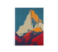 Artery8 El Capitan Rock Yosemite Pop Art Canvas Wall Art Print | Size: W12" x H16" Artery8 Multicolor W12" x H16"