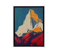 Artery8 El Capitan Rock Yosemite Pop Art Framed Canvas Wall Art Print | Size: W18" x H24" Artery8 Multicolor W18" x H24"