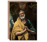 Artery8 El Greco Art Card Apostle Guilt Saint Peter in Tears Artery8 Multicolor