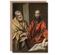 Artery8 El Greco Art Card Portrait of Saint Peter and Saint Paul Blank Greeting Card