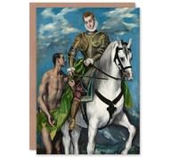 Artery8 El Greco Art Card Saint Martin & the Beggar Oil Painting Artery8 Multicolor