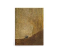 Artery8 El Perro The Drowning Dog Francisco Goya Canvas Wall Art Print in Brown | Size: W24" x H32" Artery8 Brown W24" x H32"