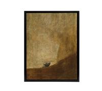 Artery8 El Perro The Drowning Dog Francisco Goya Framed Canvas Wall Art Print in Brown | Size: W18" x H24" Artery8 Brown W18" x H24"