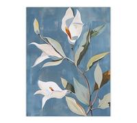 Artery8 Elegant Peace Lily Flower Blooming Soft Floral Living Room Extra Large XL Wall Art Poster Print