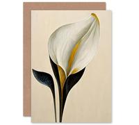 Artery8 Elegant Simple Cala Lily for Wife Her Mum Sister Daughter Mom Gran Nan Birthday Mothers Day Sympathy Blank Art Greeting Card