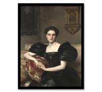 Artery8 Elizabeth Winthrop Chanler Portrait Sargent Framed Wall Art Print | Size: A4 Artery8 Multicolor A4