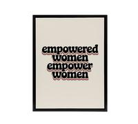 Artery8 Empowered Women Empower Bold Retro Typography Framed Canvas Art Print in Beige | Size: W24" x H32" Artery8 Beige W24" x H32"