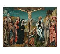 Artery8 Engebrechtsz Christ On Cross With Saints Unframed Wall Art Print Poster Home Decor Premium