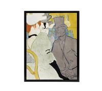 Artery8 Englishman at the Moulin Rouge Framed Canvas Wall Art Print Lautrec | Size: W12" x H16" Artery8 Multicolor W12" x H16"