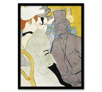Artery8 Englishman at the Moulin Rouge Vintage Framed Wall Art Print Lautrec | Size: A4 Artery8 Multicolor A4
