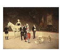 Artery8 Enrique Atalaya Gonzalez Circus Scene C1890 Painting Art Print Canvas Premium Wall Decor Poster Mural