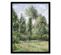 Artery8 Eragny Poplars Landscape Camille Pissarro Framed Wall Art Print | Size: W12" x H16" Artery8 Multicolor W12" x H16"