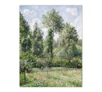 Artery8 Eragny Poplars Landscape Camille Pissarro Wall Art Poster Print | Size: W18" x H24" Artery8 Multicolor W18" x H24"