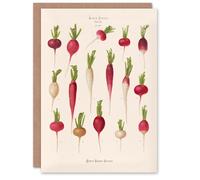 Artery8 Ernst Benary Art Card Radish Root Varieties Vintage Botanical in White Artery8 White