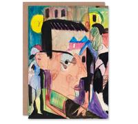 Artery8 Ernst Ludwig Kirchner Art Card Abstract Self Portrait Artery8 Multicolor