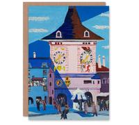 Artery8 Ernst Ludwig Kirchner Art Card Bern with Belltower Blank Greeting Card Artery8 Multicolor