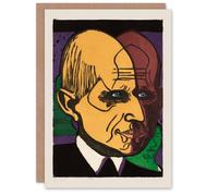 Artery8 Ernst Ludwig Kirchner Art Card Head of Dr Bauer Portrait Artery8 Multicolor
