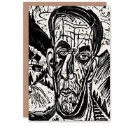 Artery8 Ernst Ludwig Kirchner Art Card Head of Van de Velde in White Artery8 White