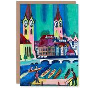 Artery8 Ernst Ludwig Kirchner Art Card Zurich Colourful Cityscape Artery8 Multicolor