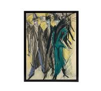 Artery8 Ernst Ludwig Kirchner Berlin Street Framed Canvas Wall Art Print | Size: W24" x H32" Artery8 Multicolor W24" x H32"