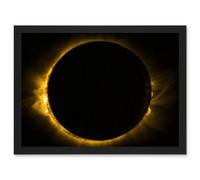 Artery8 Esa Proba-2 View Of Europe's Solar Eclipse Wall Art Print - A4 Size