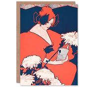 Artery8 Ethel Reed Art Card The Penny Magazine Cover Woman Reading