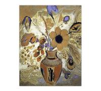 Artery8 Etruscan Vase with Flowers Unframed Wall Art Print Poster 12X16 Artwork By Redon : Floral Vase Painting Suited For Dining Or Living Space Adding Calm Harmony And Classic Colour