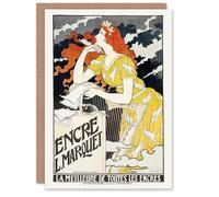 Artery8 Eugene Grasset Art Card Encre Marquet Ink Vintage Art Nouveau Ad
