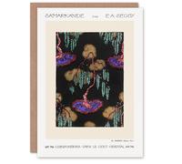 Artery8 Eugene Seguy Art Card Tree Vibrant Pochoir Pattern