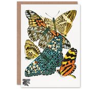 Artery8 Eugene Seguy Art Card Vintage Butterflies Blue Yellow